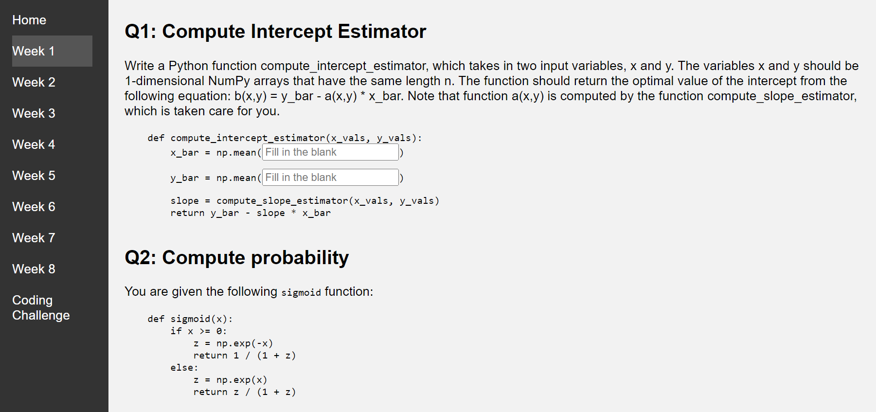 Coding questions
